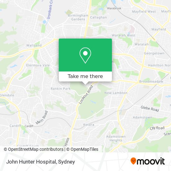 John Hunter Hospital map