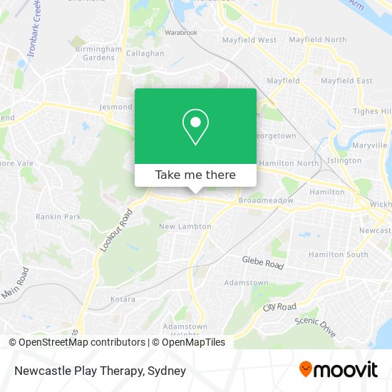 Newcastle Play Therapy map