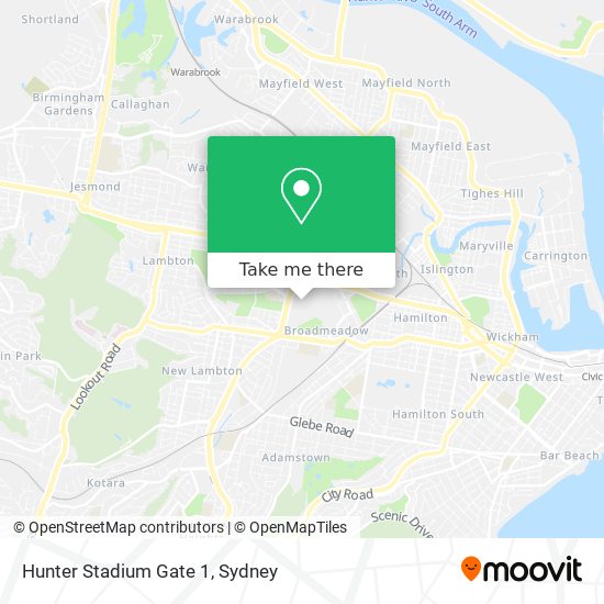 Hunter Stadium Gate 1 map