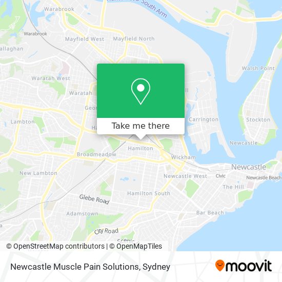 Newcastle Muscle Pain Solutions map