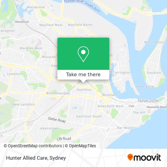 Hunter Allied Care map