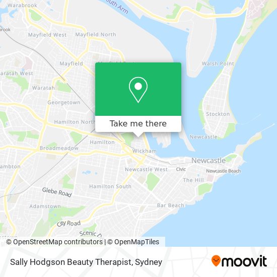 Sally Hodgson Beauty Therapist map