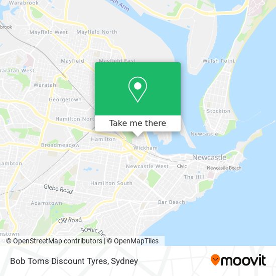 Bob Toms Discount Tyres map