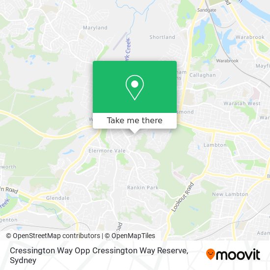 Cressington Way Opp Cressington Way Reserve map