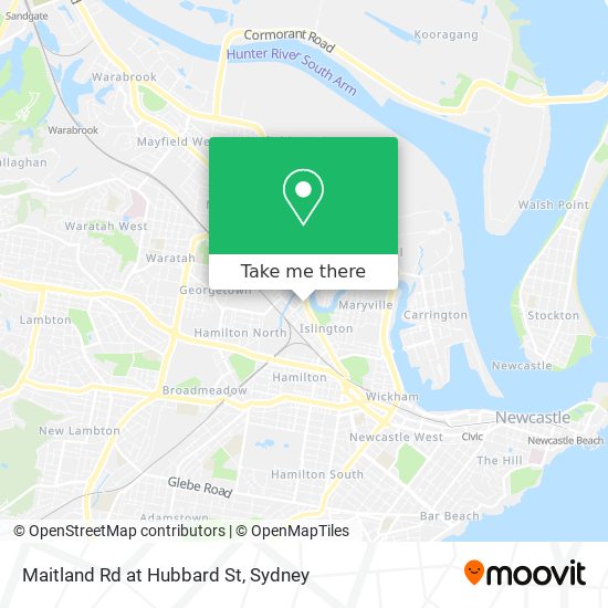 Maitland Rd at Hubbard St map