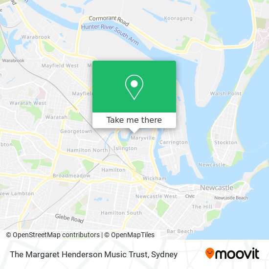 The Margaret Henderson Music Trust map