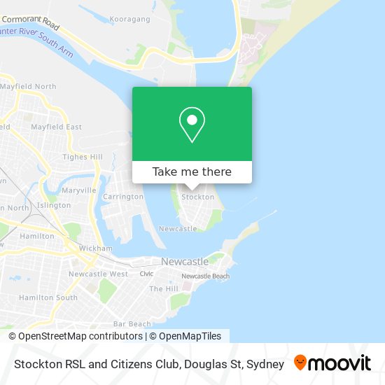 Stockton RSL and Citizens Club, Douglas St map