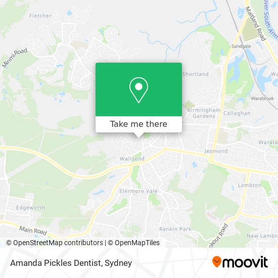 Mapa Amanda Pickles Dentist