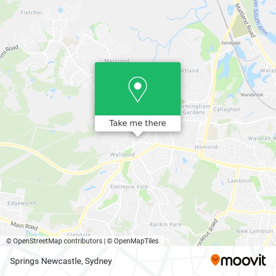 Springs Newcastle map