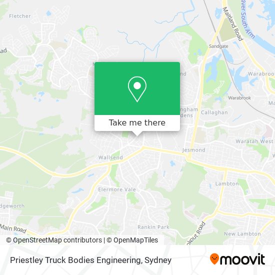 Mapa Priestley Truck Bodies Engineering