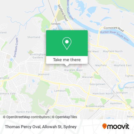 Mapa Thomas Percy Oval, Allowah St