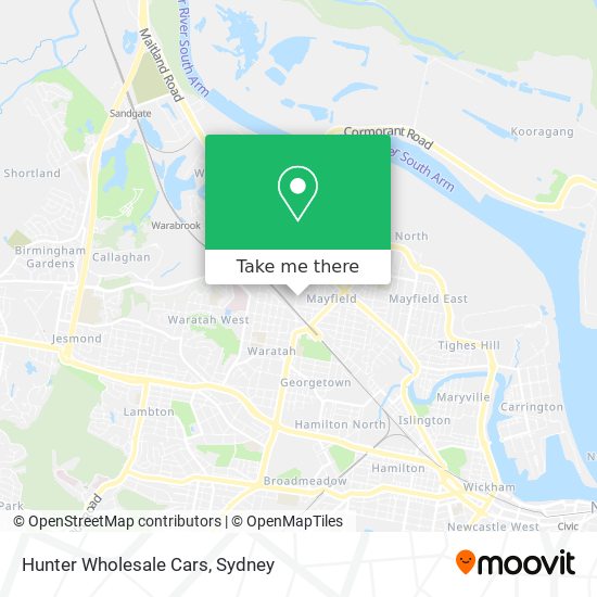 Hunter Wholesale Cars map