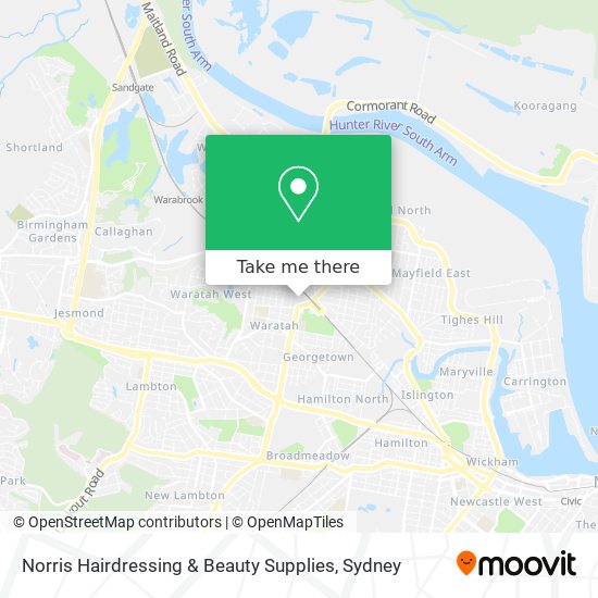 Mapa Norris Hairdressing & Beauty Supplies