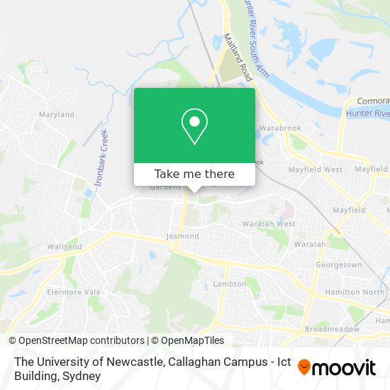 The University of Newcastle, Callaghan Campus - Ict Building map