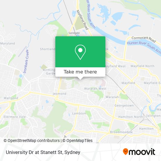 Mapa University Dr at Stanett St