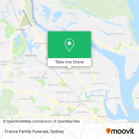 France Family Funerals map