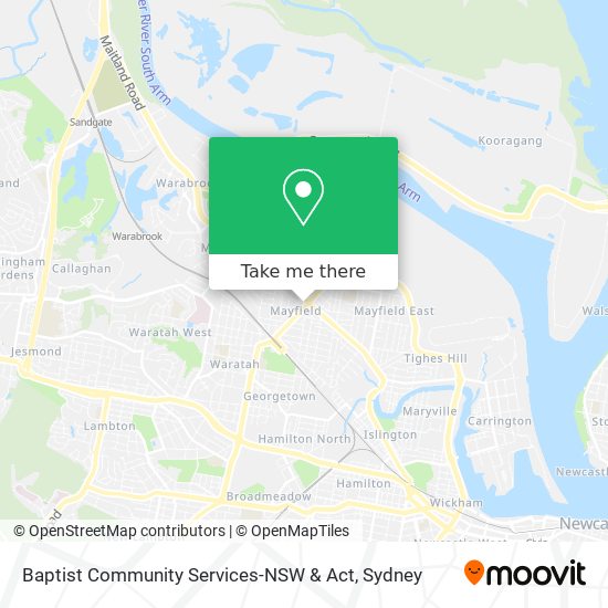 Mapa Baptist Community Services-NSW & Act