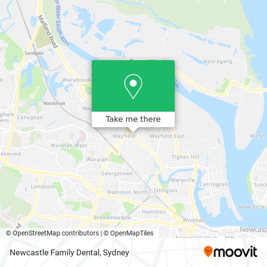 Mapa Newcastle Family Dental