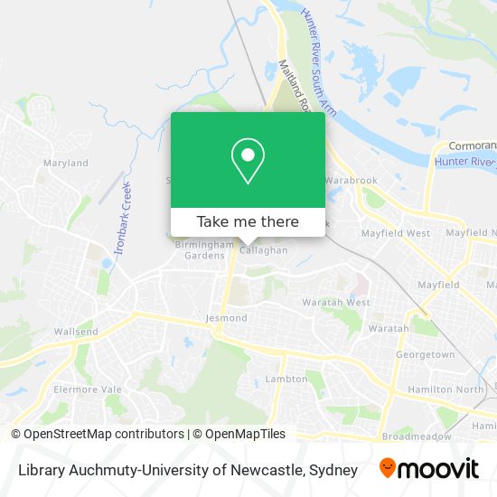 Mapa Library Auchmuty-University of Newcastle