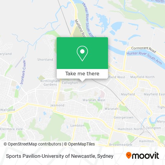 Mapa Sports Pavilion-University of Newcastle