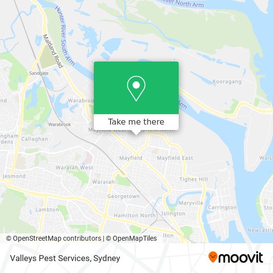 Valleys Pest Services map