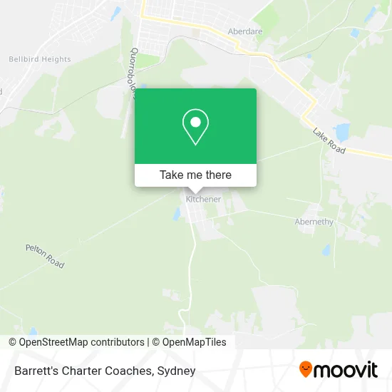 Mapa Barrett's Charter Coaches