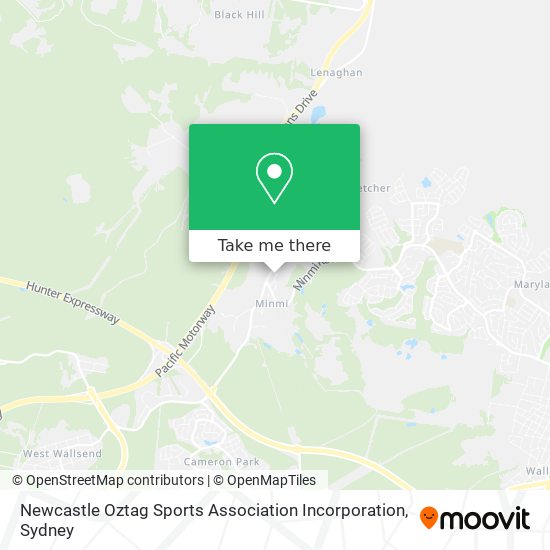 Newcastle Oztag Sports Association Incorporation map