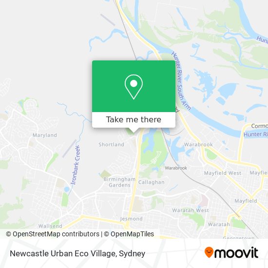 Newcastle Urban Eco Village map