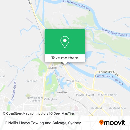 O'Neills Heavy Towing and Salvage map
