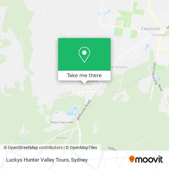 Luckys Hunter Valley Tours map