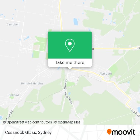 Mapa Cessnock Glass