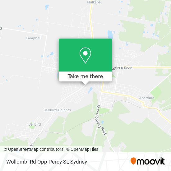 Wollombi Rd Opp Percy St map