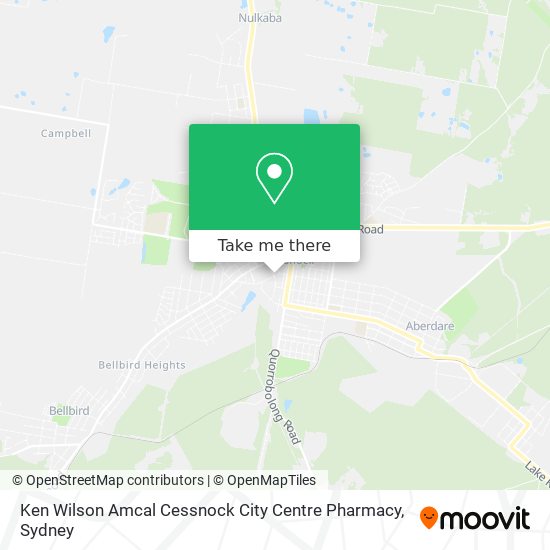 Ken Wilson Amcal Cessnock City Centre Pharmacy map