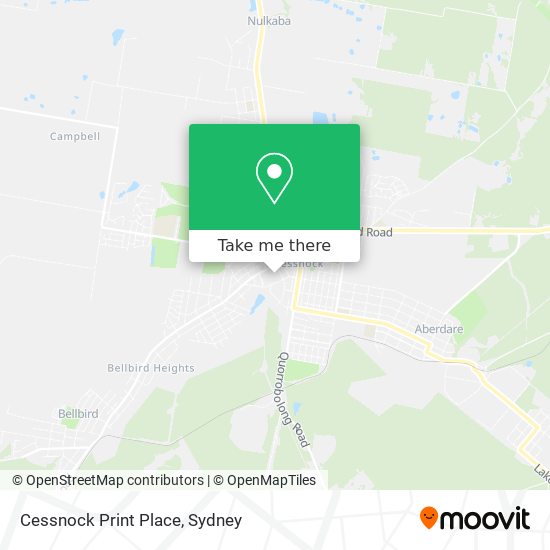 Cessnock Print Place map