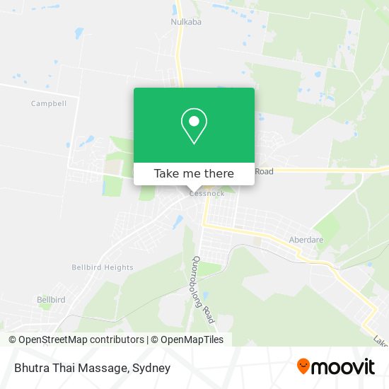 Bhutra Thai Massage map