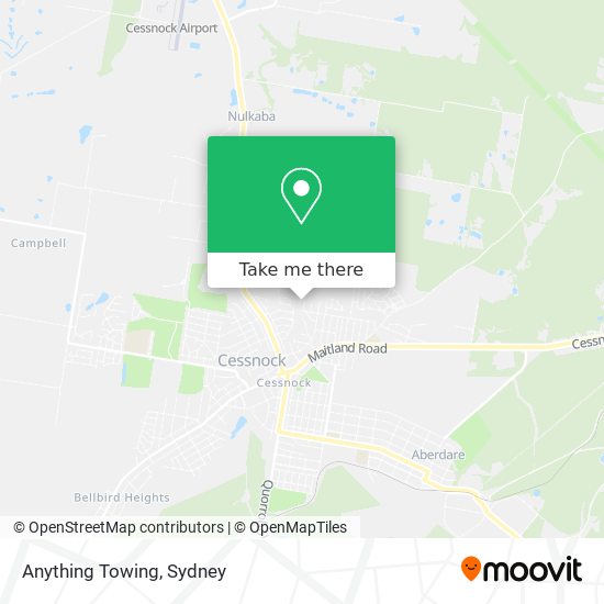 Anything Towing map