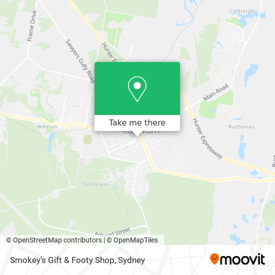 Smokey's Gift & Footy Shop map