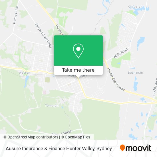 Ausure Insurance & Finance Hunter Valley map