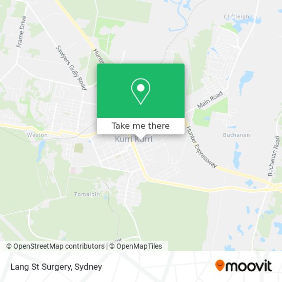 Lang St Surgery map