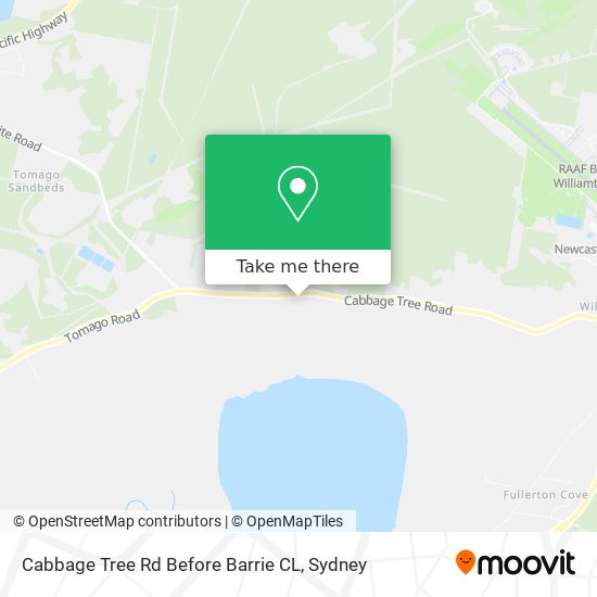 Cabbage Tree Rd Before Barrie CL map