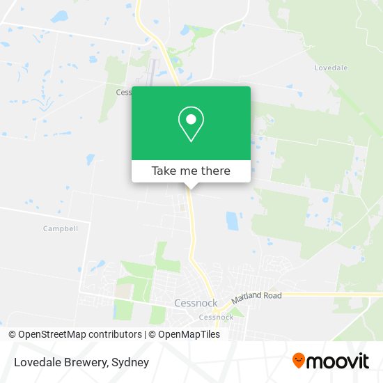 Lovedale Brewery map