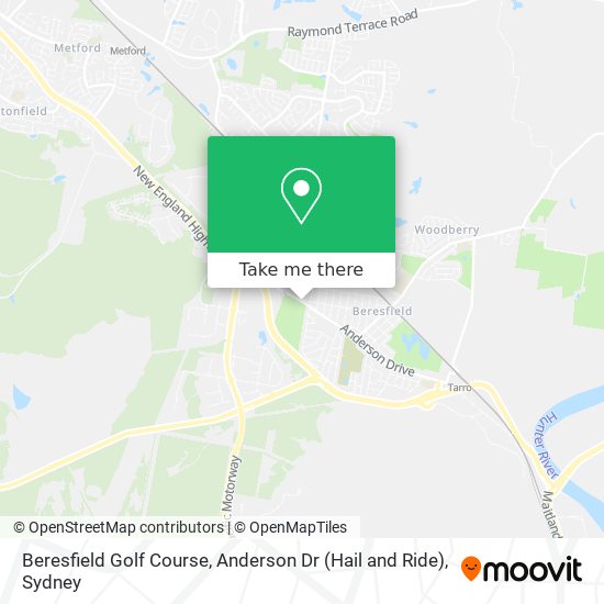 Beresfield Golf Course, Anderson Dr (Hail and Ride) map