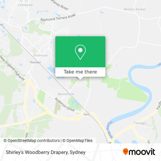 Shirley's Woodberry Drapery map