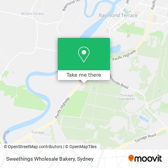 Sweethings Wholesale Bakery map