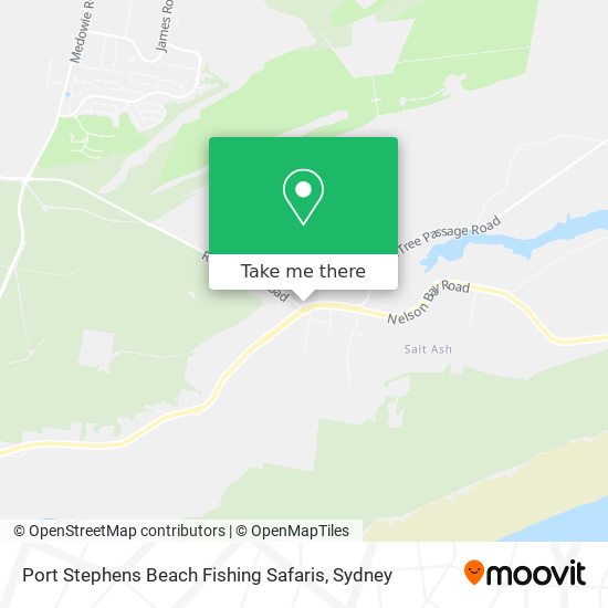 Mapa Port Stephens Beach Fishing Safaris