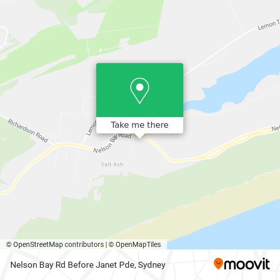 Nelson Bay Rd Before Janet Pde map