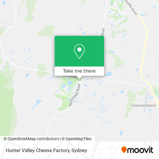 Hunter Valley Cheese Factory map