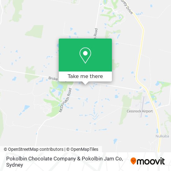 Pokolbin Chocolate Company & Pokolbin Jam Co map