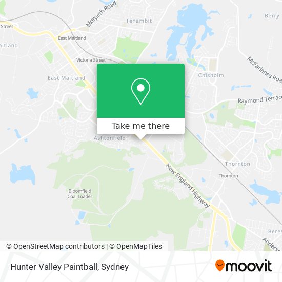 Hunter Valley Paintball map