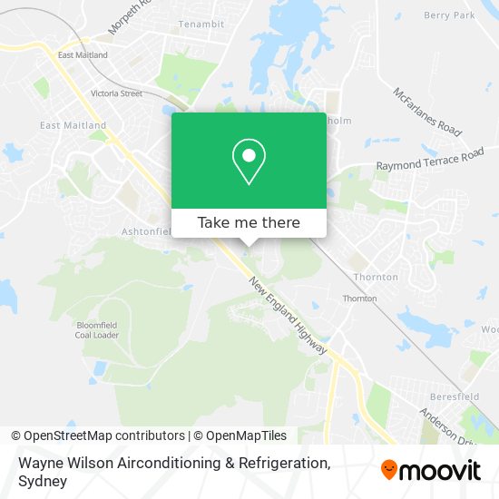 Wayne Wilson Airconditioning & Refrigeration map